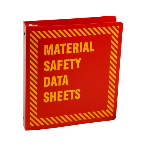 Yellow on Red MSDS & GHS Data Sheet Binder - MATERIAL SAFETY DATA SHEETS - English
