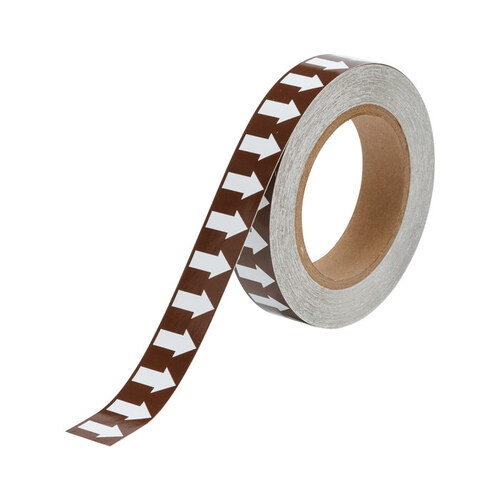 White on Brown Pipe Banding Tape - 1" Width - 30 yd Length - B-302