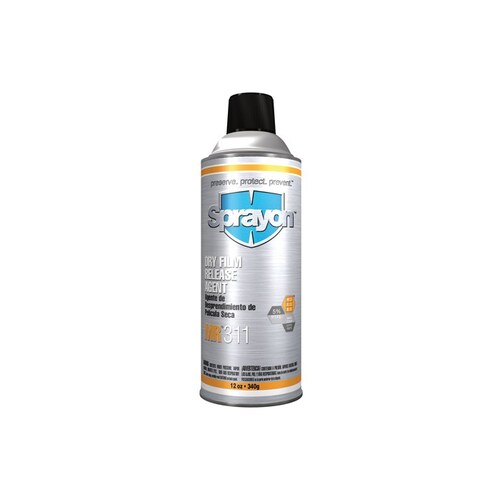 MR311 White Dry Film Release Agent - 12 oz Aerosol Can - 12 oz Net Weight - Paintable