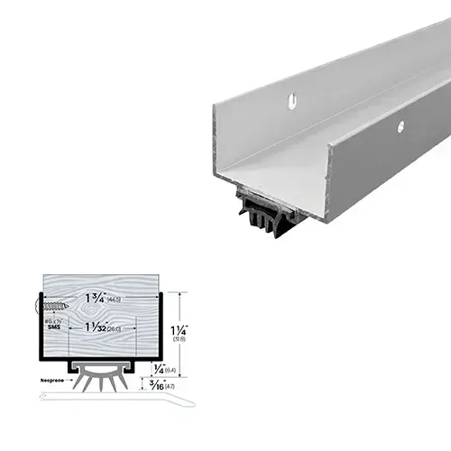 24" Door Sweep (1-7/8" by 1-7/16") Mill Aluminum2