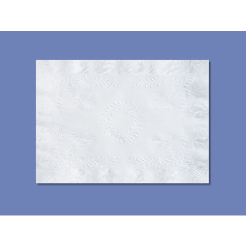 SMITH LEE PM30659 Smith Lee 10" X 14" White, Anniversary, Straight Edge Paper Placemat, 1000 Each