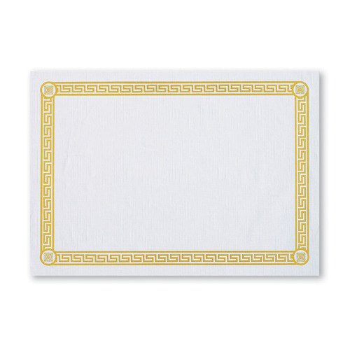 SMITH LEE PP37640 PLACEMAT PAPER GOLD GREEK KEY 10X14 ECONOMY LINE