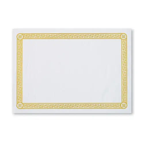 SMITH LEE PP37640 PLACEMAT PAPER GOLD GREEK KEY 10X14 ECONOMY LINE