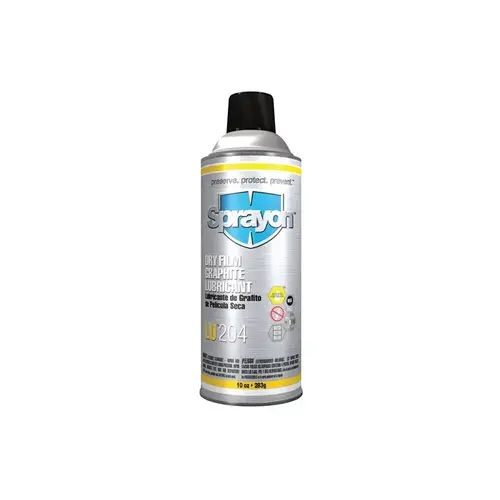 Sprayon SC0204000 LU 204 Black Lubricant - 10 oz Aerosol Can - 10 oz Net Weight - Food Grade