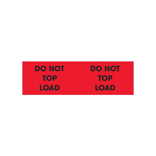 Fluorescent Red Semi-Gloss Coated Paper Pallet Corner Labels - 3" Width - 10" Height