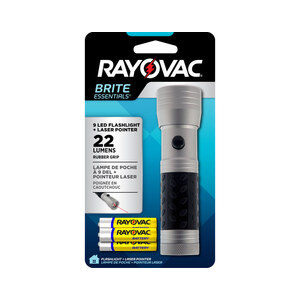 Rayovac BELZ3AAA-BTA Flashlight - Laser pointer - 22 Lumens - (3) AAA Batteries Included