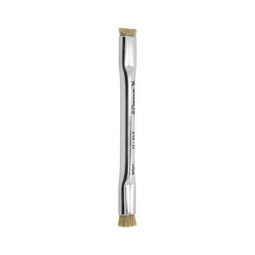 Applicator Brush -.375" (9 mm) dia. Wide - Stainless Steel Handle - Horse Hair, Temp Resistant/ESD Safe Bristle