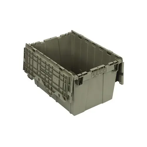 12.5 gal Gray Attached Lid Container - 21 7/8" Length - 15 1/8" Width - 1/4" Height