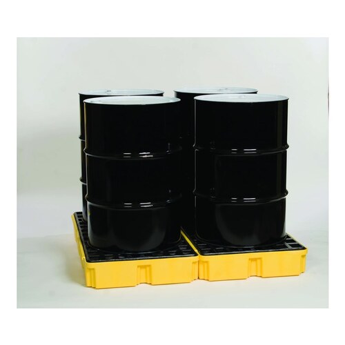 Eagle 1634 Yellow High Density Polyethylene 10000 Lb 30 Gal Spill Deck Supports 4 Drums 51 1 7772