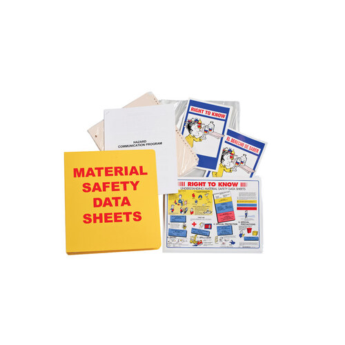 Red on Yellow MSDS & GHS Data Sheet Binder - MATERIAL SAFETY DATA SHEETS - English