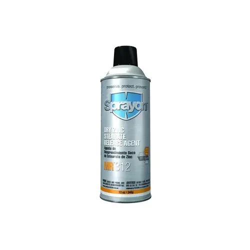 Sprayon S00312000 MR312 White Dry Film Release Agent - 12 oz Aerosol Can - 12 oz Net Weight - Paintable