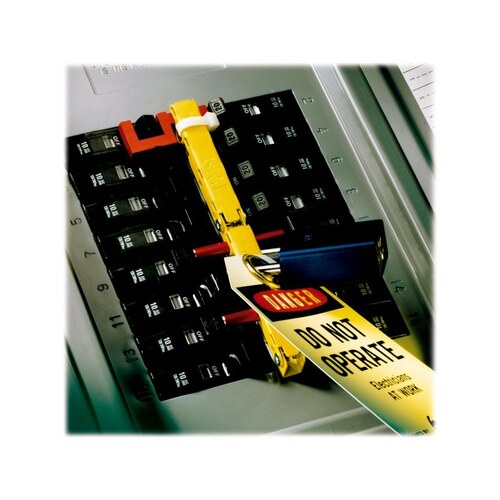 Yellow Circuit Breaker Lockout System - Pin Style - 20 breaker slots