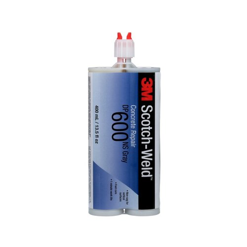Scotch-Weld 98312 DP600NS Series Non-Sag Concrete Repair Sealant, 400 mL Cartridge, Paste, Medium Gray