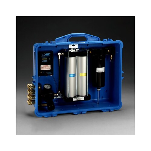 Portable Compressed Air Filter and Regulator Panel, 100 cfm, 125 psi Inlet Blue