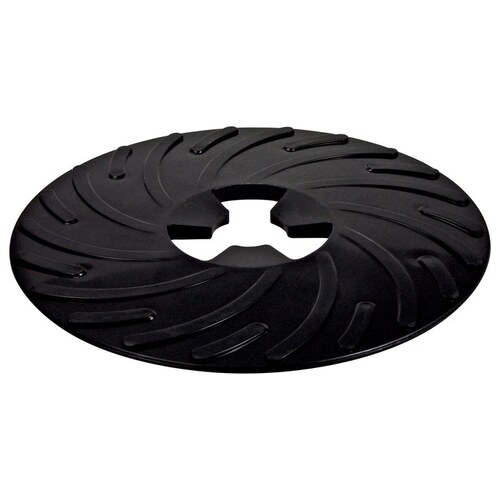 817 Series Retainer Nut Ribbed Disc Pad Face Plate, 9 in Dia, Disc Pad Hub Attachment Black