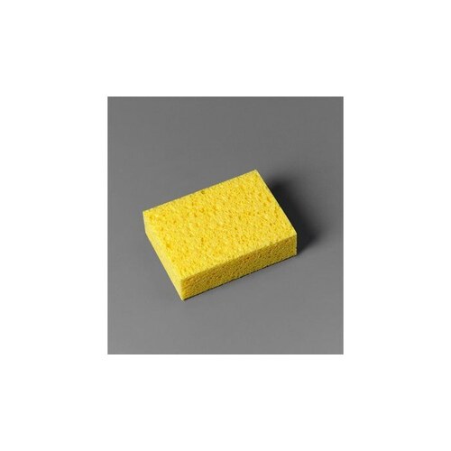 Commercial Sponge, 6 in L, 4-1/4 in W, 1.6 in Thick, Cellulose, Yellow