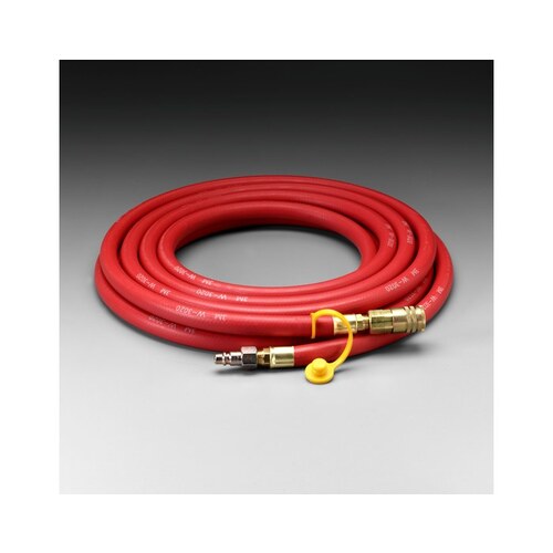 3M 07035 Straight Supplied Air Respirator Hose, 1/2 in Dia x 100 ft L, Rubber, Red