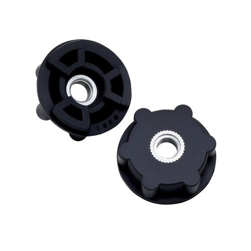 Retainer Nut Disc Pad Hub, 2-1/2 in Dia, 5/8 in - 11 TPI Arbor, Threaded Attachment Black