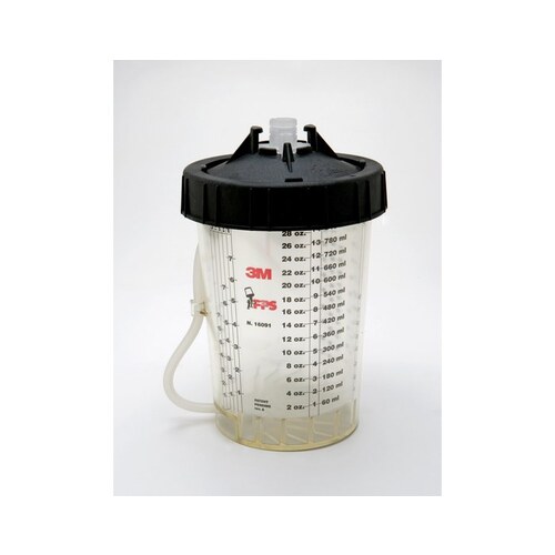 PPS 16124 Large High Output Pressure Hard Cup, 850 mL, Use With: HGP Spray Gun System, Flexible Liner and Lids