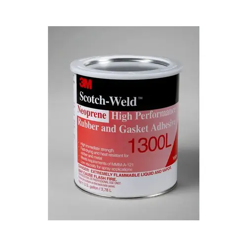 1300L Series Rubber and Gasket Adhesive, 5 gal Pail, Liquid, Yellow, 12 min Curing