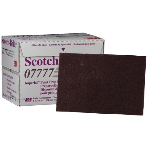 Scuff Hand Pad, 6 in W x 9 in L, 400 Grit, Very Fine, Maroon