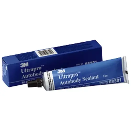 Autobody Sealant, 0.1 gal Cartridge, Thin Paste, Tan, 45 min Curing