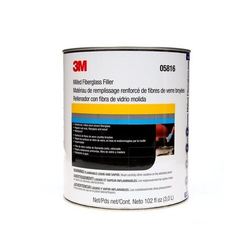 3M 05816 Short Strand Milled Fiberglass Body Filler, 1 gal Can, Red, Paste