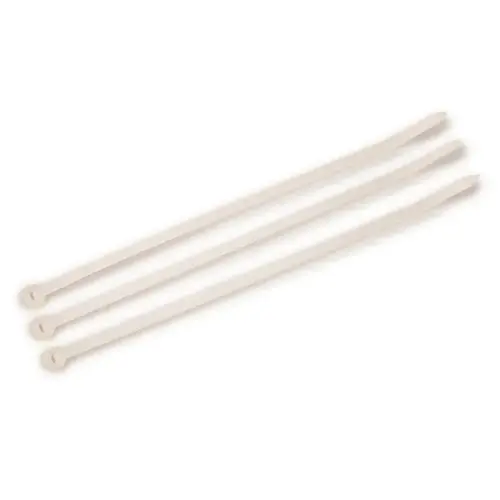 Standard Cable Tie, 7.6 in, Nylon 6/6, Beige, 50 lb White