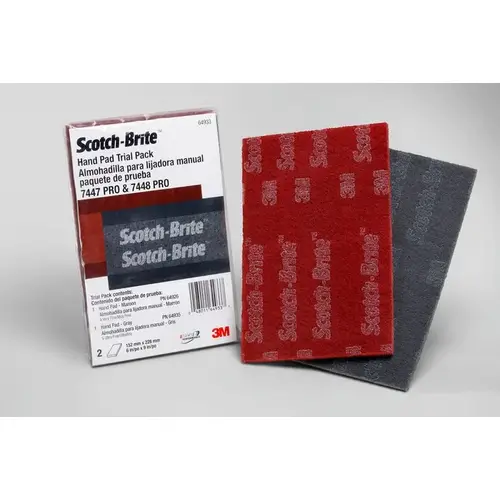 Scotch-Brite 64933 Hand Pad Trial Pack, 6 in W x 9 in L, Ultra Fine