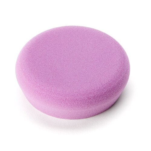 1-Step Single Sided Finishing Pad, 4 in Dia, Hook and Loop Attachment, Foam Pad, Purple