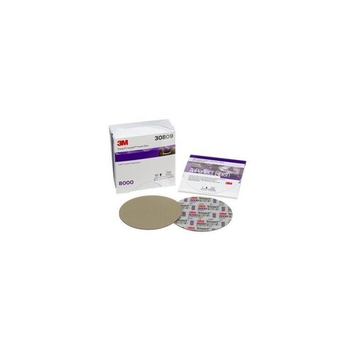 Foam Disc Kit, 6 in Dia, 8000 Grit, Hook and Loop