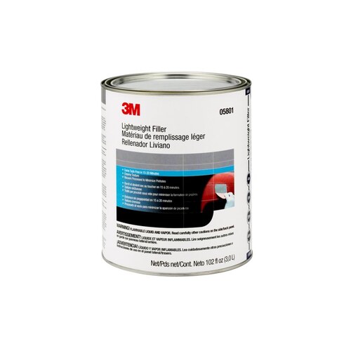 3M 05801 Lightweight Body Filler, 1 gal Can, Blue/Gray, Paste