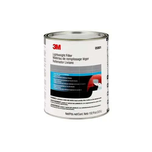 3M 05801 Lightweight Body Filler, 1 gal Can, Blue/Gray, Paste