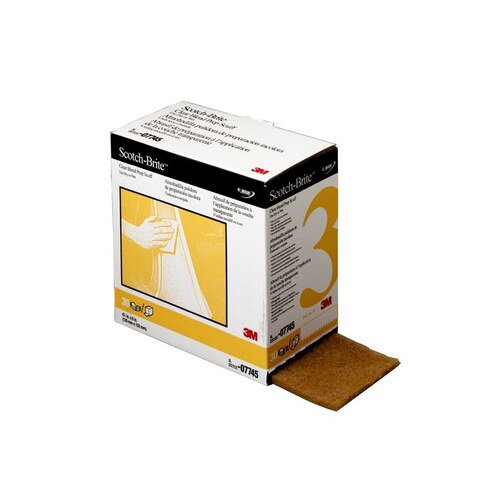 Scotch-Brite 07745 Clear Blend Prep Scuff Pad, 4-3/4 in W x 15 ft L, Ultra Fine, Gold