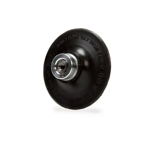 3M 45092 450 Series Regular Disc Pad, 3 in Dia, 1/4 in - 20 TPI Arbor, Roloc TR Attachment Black