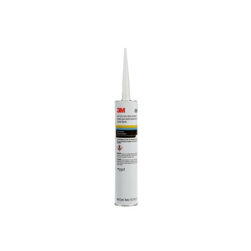 3M 08690 1-Part Fast Cure Auto Glass Urethane Adhesive, 10.5 oz Cartridge, Paste, Black, 24 hr Curing