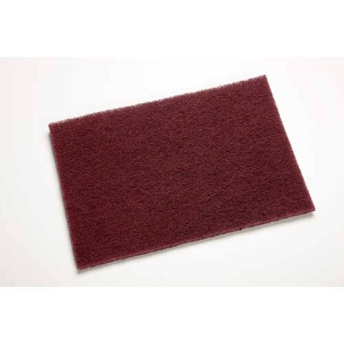 General Purpose Hand Pad, 6 in W x 9 in L, Very Fine, Maroon