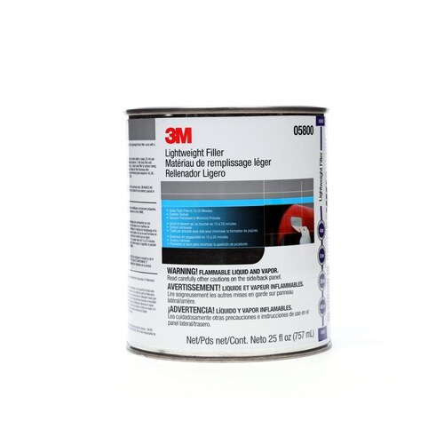 3M 05800 Lightweight Body Filler, 1 qt Can, Blue/Gray, Paste