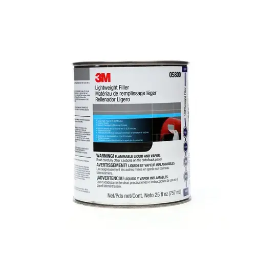 3M 05800 Lightweight Body Filler, 1 qt Can, Blue/Gray, Paste