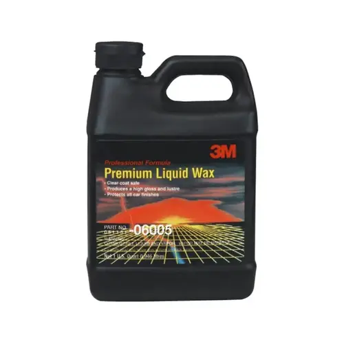 3M 06005 Premium Liquid Wax, 32 fl-oz Bottle, Green/Light Green, Liquid