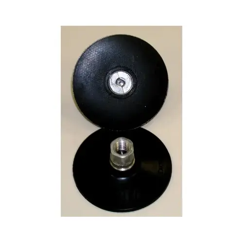 Regular Disc Pad, 4 in Dia, 5/8 in - 11 TPI Arbor, Roloc TR Attachment Black