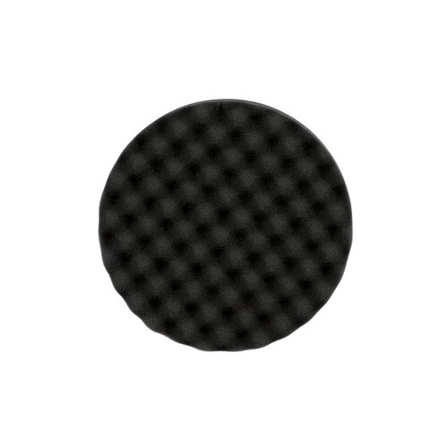 Single Sided Polishing Pad, 8 in Dia, Hookit Attachment, Foam Pad, Black