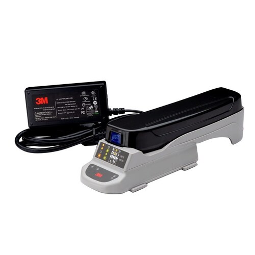 Single Station Battery Charger Kit, Use With: TR-600, TR-800 Powered Air Purifying Respirator Blue/Gray