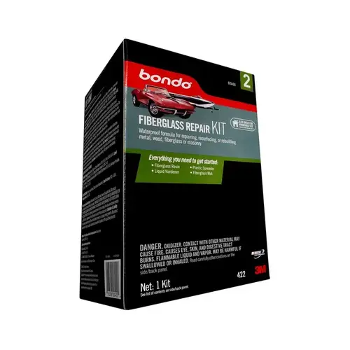 3M 422 422 Fiberglass Resin Repair Kit, Liquid, Pungent Organic Yellow