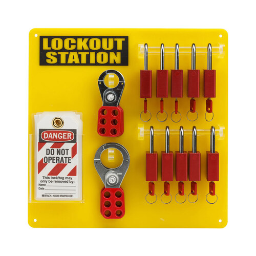 Yellow Lockout/Tagout Kit -.1875" Depth - 13.5" Width - 13.5" Height