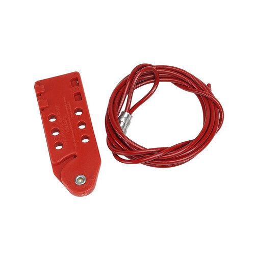Red Fiberglass Reinforced Polypropylene Cable Lockout Device - 10 ft Length