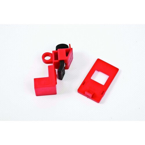 Red Nylon/Polypropylene Circuit Breaker Lockout Device - Clamp-On - 1" Width - 0.95" Height - pack of 6