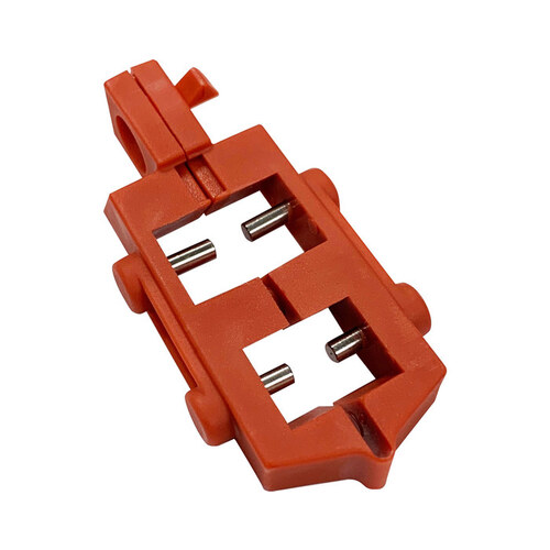 Red Nylon Circuit Breaker Lockout Device - Snap-On - 0.83" Width - 2.15" Height