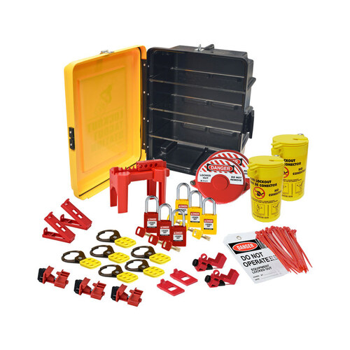 Brady 150953 Yellow Lockout/Tagout Kit - 9.5