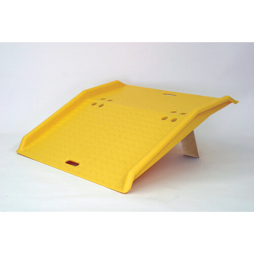 750 lb Yellow High Density Polyethylene (HDPE) Dockplate - 36" Overall Length - 35" Width - 5" Height